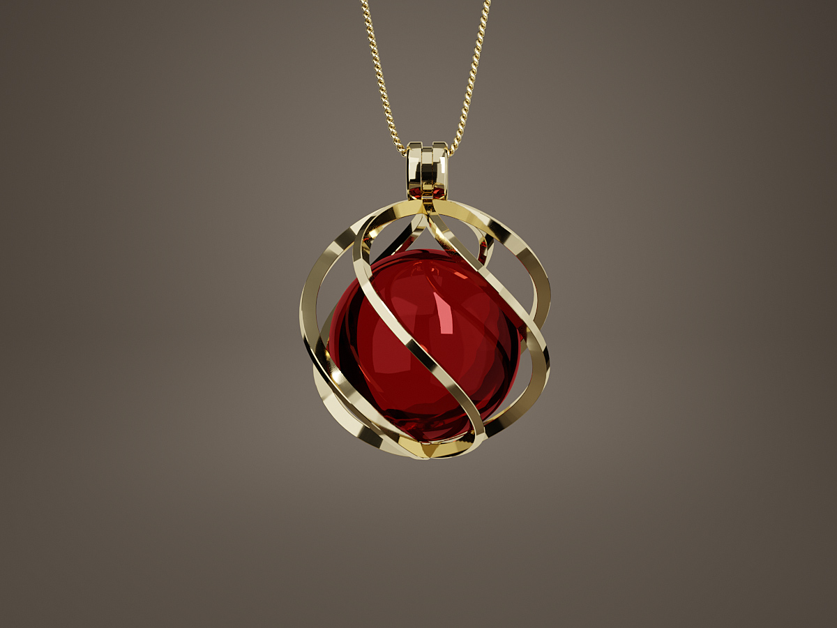 Product 3D Rendering. Custom Jewellery Design.